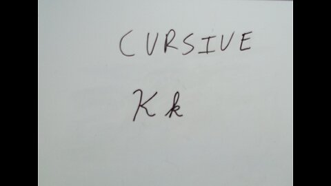 Cursive K
