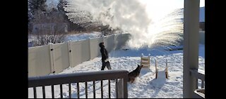 BOILING WATER IN -19 DEGREES F!!!