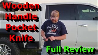Wooden Handle Pocket Knife - Full Review - Really Nice Blade