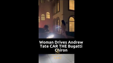 Andrew Tate letting woman drive his Bugatti sports car #dubai #shorts #bugatti #andrewtate
