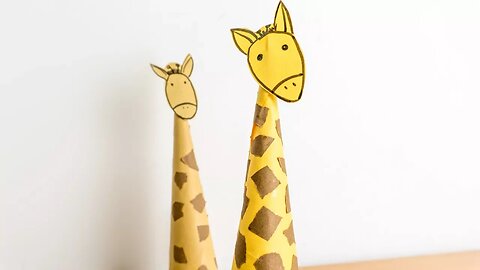 Paper craft for kids: Making giraffe-Art and Craft Ideas by CraftiKids