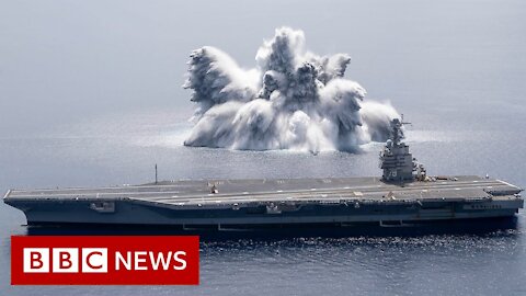 US warship tested with 40,000lb explosive - BBC News