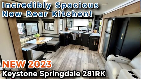 NEW BEST Entry Level Rear Kitchen Travel Trailer! 2023 Keystone Springdale 281RK