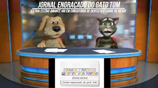 Jornal engraçado do gato tom: Amante vai em consultório de dentista! [Frases e Poemas]