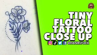 Tiny Floral Close Up Tattoo