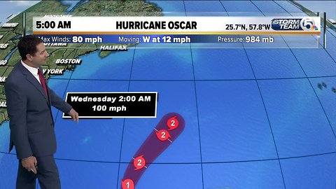 Oscar now a hurricane in the Atlantic