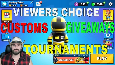 🔴 STUMBLE GUYS LIVESTREAM | CUSTOMS | TOURNAMENTS | GIVEAWAYS LIVE | VIEWERS CHOICE