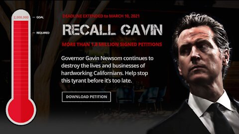 Campaign To Recall Gavin Newsom Has 1.95 Million Signatures
