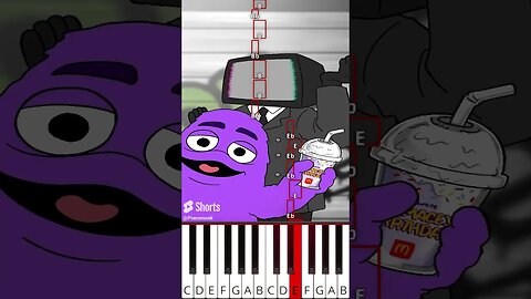 Delicious Grimace Shake (@Dr.RedToon) Skibidi Toilet - Octave Piano Tutorial