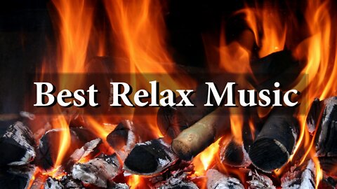 Fire sounds of wood burning fireplace for deep sleep, relax, meditate, study