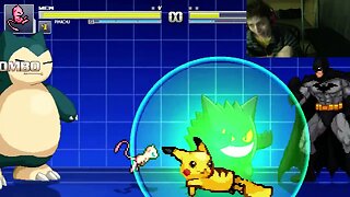 Pokemon Characters (Pikachu, Gengar, Snorlax, And Mew) VS Batman In An Epic Battle In MUGEN