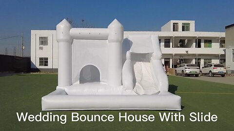 Wedding Bounce House With Slide #inflatablemanufacturer#factoryslide #bounce #castle #inflatable