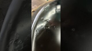 Super C Farmall fender repair: really easy way to see dents!!!!!