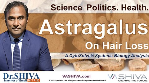 Dr.SHIVA™ LIVE: Astragalus on Hair Loss @CytoSolve Systems Analysis