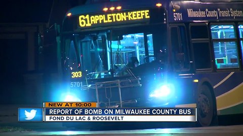 Milwaukee Police investigating bomb threat on an MCTS bus