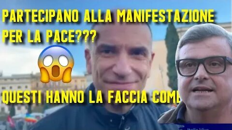 Letta e Calenda manifestano per la pace in Ucraina... ma vogliono inviare le armi...