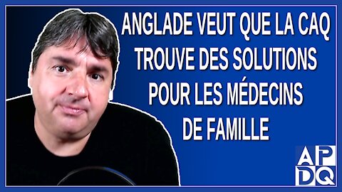 Anglade veut que la CAQ trouve des solutions pour les médecins de famille