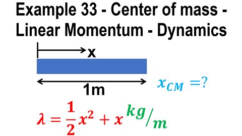 Example problem 33 - Center of mass - Linear momentum - Dynamics - Classical mechanics - Physics