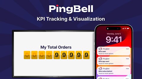 Track and visualize your KPI's with a customizable counter (digital tally!)