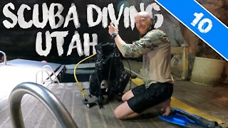 HOT SPRING SCUBA DIVE - Finding a Skeleton While Diving the Midway Crater in Utah