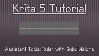 Krita 5.1 Tutorial: Assistant Tools - A REAL Ruler!