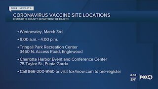 Charlotte County to open two new vaccination sites