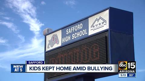 Kids kept home amid bullying at Safford