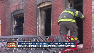 One injured in E. Baltimore fire overnight