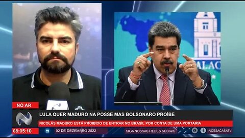 URGENTE Bolsonaro proíbe que Maduro compareça a posse de Lula