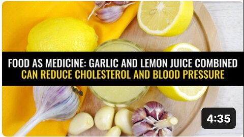 Food as medicine: Garlic and lemon juice combined can reduce cholesterol and blood pressure