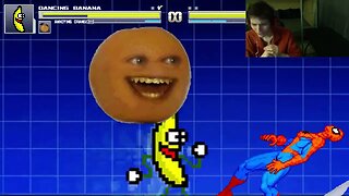 Fruit Characters (Annoying Orange And Dancing Banana) VS Spider-Man In An Epic Battle In MUGEN