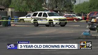 3-year-old boy pulled from north Phoenix pool dies