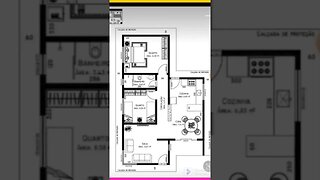 planta de casa #construtorvirthalph #plantabaixa #2quartos