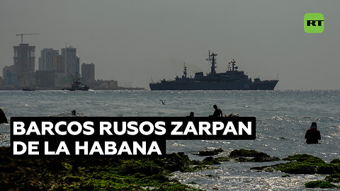 Un destacamento de buques rusos zarpa del puerto de La Habana