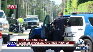 Worker shocked in Palm Beach, another injured