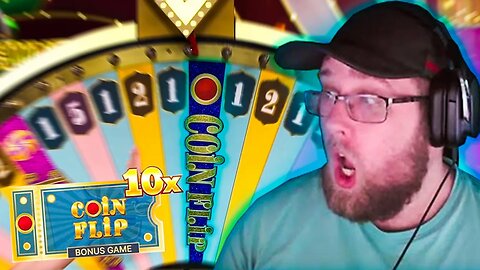 INSANE 10X TOP SLOT COIN FLIP ON CRAZY TIME (WOW)