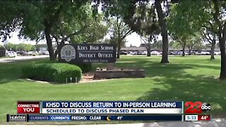 Phased-in in-person learning plan to be discussed at KHSD Board of Trustees meeting