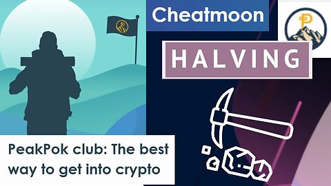 Projet crypto PeakPok halving minage Cheatmoon token mobile