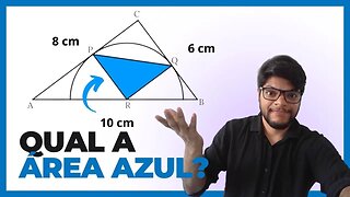 Qual a área do triângulo inscrito na circunferência inscrita no triângulo retângulo? Geometria