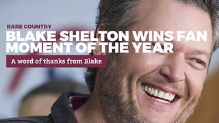 Blake Shelton Wins Fan Moment of the Year | Rare Country Awards