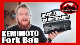 KEMIMOTO Motorcycle Fork Bag Install & 1st Impressions