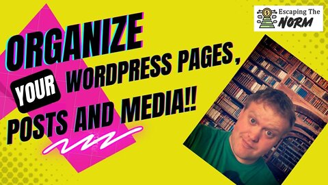 Organize Pages Posts & Media In WordPress 2022 #013