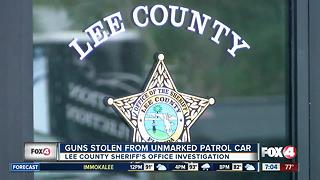 Guns stolen from unmarked patrol car
