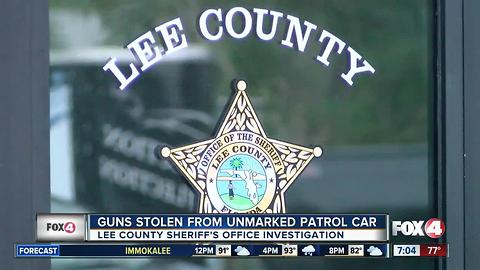 Guns stolen from unmarked patrol car