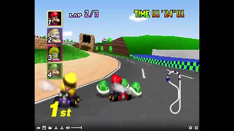 Mario Kart 64 - Luigi Raceway Gameplay