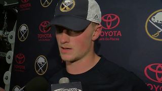 09/19 Eichel talks with reporters after Penguins game