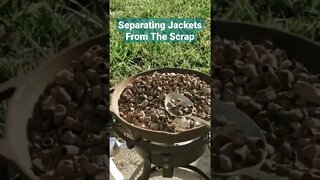 Melting Down Range Scrap And Separating The Jackets From The Melt
