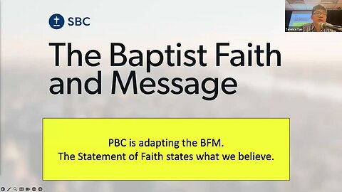 Adapting the Baptist Faith and Message (Motivation and Article 1)