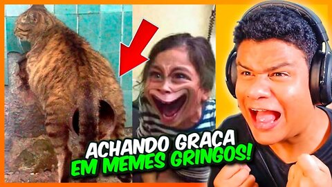 TENTANDO ACHAR GRAÇA EM MEMES GRINGOS! | COMPILADO | React Anime Pro