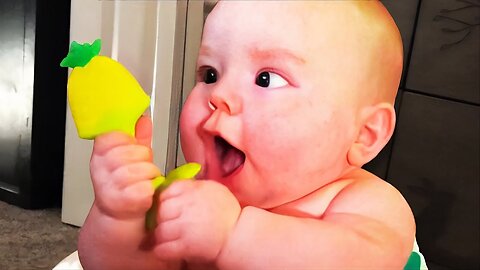 Hilarious Compilation - First Time Baby Playing With Toys